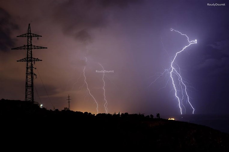 Lebanon Under Thunder Stock Photography